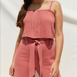 Abercrombie button down crop too cami